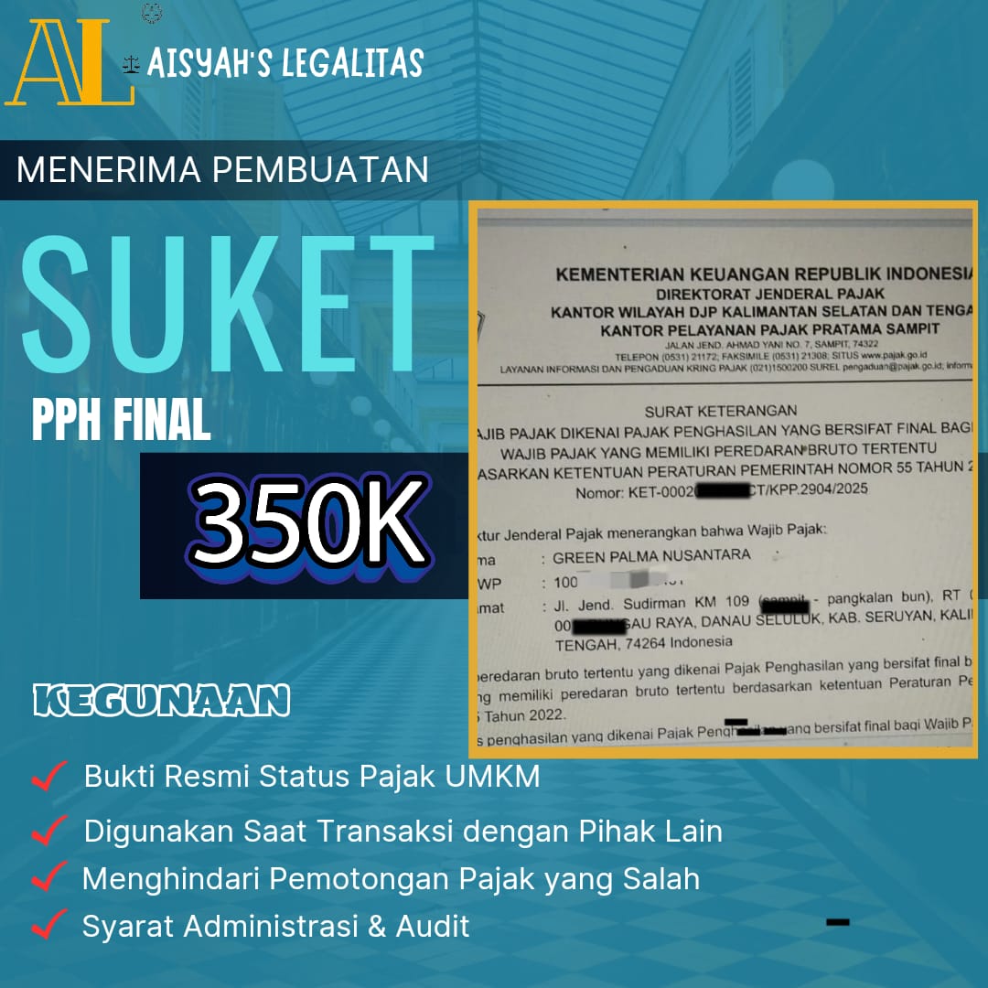 SUKET PPh Final (PP 55 Tahun 2022)